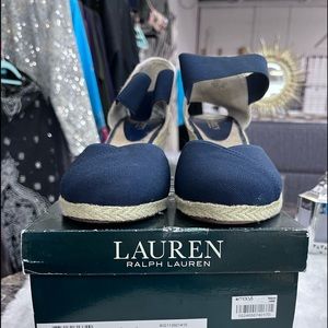 Ralph Lauren Charla Navy wedge